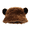 FX76_Brown, variant on Women Faux Fur Plush Bucket Hat Cute Bear Ears Winter Fisherman Hat Thick Warm Fluffy Furry Bucket Hat Green One Size