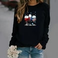 thumbnail image 4 of QUNYINEY Long Sleeve Sweatshirt for Women Workout Casual Colorblock Sweatshirts Crewneck Loose Crop Tops, 4 of 5
