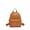 Brown, variant on Fashionable Rivet Decor Skull Embossed Pu Leather Backpack, Casual Versatile Zipper Backpack, Simple All-match Backpack for Daily Life