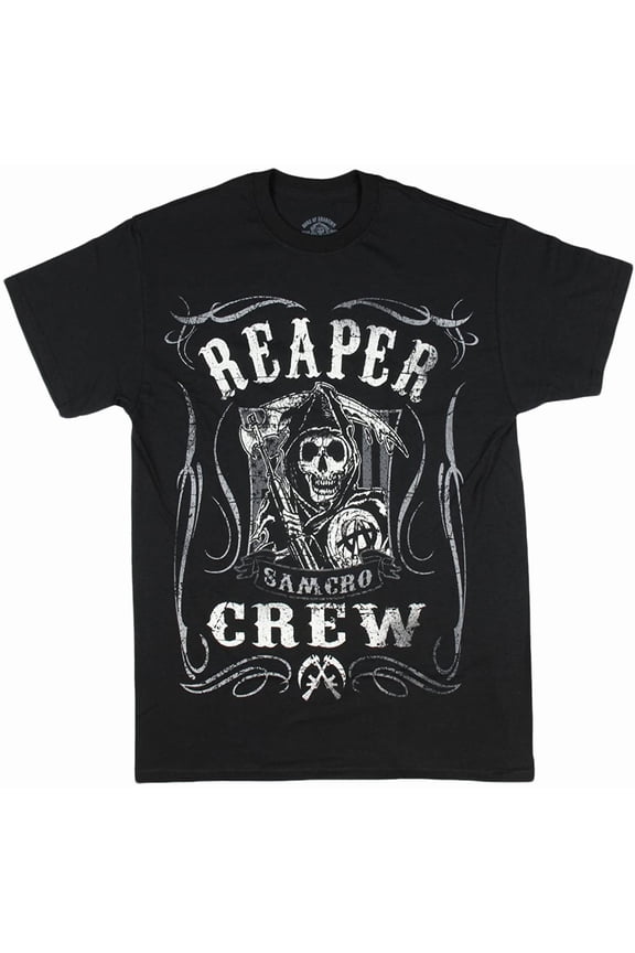 Reaper Crew Scroll Samcro Adult T-Shirt (XXX-Large, Black)