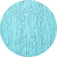 thumbnail image 1 of Ahgly Company Indoor Round Solid Light Blue Modern Area Rugs, 5' Round, 1 of 4