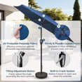thumbnail image 4 of Simple Deluxe Parasol de Patio Extérieur 7,5 Pieds avec Inclinaison/balayage à Bouton-Poussoir, Protection UV Imperméable pour Jardin Terrasse Arrière-Cour Piscine, Bleu, 4 of 7