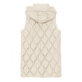 thumbnail image 5 of HTNBO Women Puffer Vest Sleeveless Hooded Quilted Vest Lightweight Stand-up Collar Winter Padded Gilet Outerwear, 5 of 7
