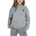 thumbnail image 3 of Tiijoy Toddler Girls Outfits Cherry Print Hoodie Jogger Pants Fall Winter Clothes Set, 3 of 3