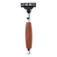 thumbnail image 4 of Maquinils de Afeitar Clásicas para Hombre, Afeitadora de Doble , Herramienta de Aseo para Barba - color marrón Yinane Maquinilla de afeitar para hombres, 4 of 8