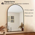 thumbnail image 2 of Espejo Curvo de Pared Bluelander con Marco de Aluminio, Negro, 2 of 5