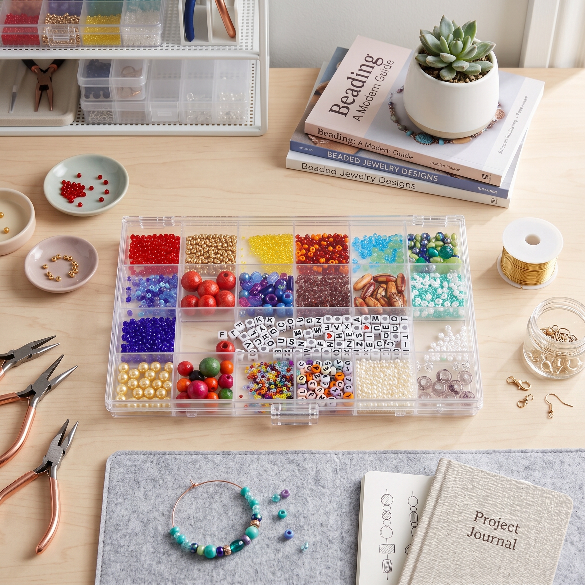 Everything Mary 21 Compartment Plastic Bead Storage Box photo 2