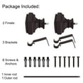 thumbnail image 5 of UTOPIA ALLEY Wall Mounted 5/8 Inch Curtain Rod - Curtain Rods For Windows 48 to 86 Inch, Adjustable Drapery Rods, Oil rubbed bronze Bedroom Curtain Rods, Tapestry Poles (Oil rubbed bronze, 48"-86"), 5 of 8