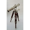 thumbnail image 4 of Vintage Brass Nautical Telescope with Tripod Stand – Chrome Finish Decorative Telescope for Home & Office Decor, 4 of 5