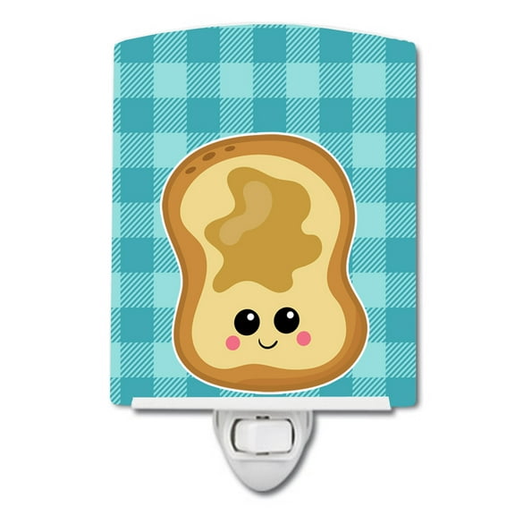 Caroline's Treasures BB6843CNL Peanut Butter Toast Ceramic Night Light, 6x4x3", multicolor