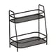 thumbnail image 1 of Estante de especias de 2 niveles, independiente, para gabinete de cocina y encimera de baño Negro, 1 of 9