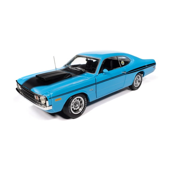 1972 Dodge Demon GSS, Blue w/Black Stripes - Auto World AMM1345 - 1/18 Scale Diecast Model Car