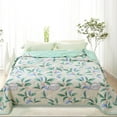 thumbnail image 4 of Qocolhg Summer Quilts for Adults Kids, Air Conditioning Quilt, Washed Cotton Cooling Blankets for Hot Sleepers, Sofa Bedding Soft Coverlet Lightweight Cooling Quilts for All Season, 39x59 inch,Green, 4 of 5