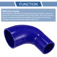 thumbnail image 4 of Unique Bargains 1pcs 51-76mm 2.01"-2.99" ID 102mm 4.02" Length 90° Blue Car Silicone Hose Universal, 4 of 7