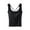 Black, variant on Posijego Women's Plus Size Tank Tops Blackless Sleeveless Shirts Basic Undershirts with Built-In Bra Padded
