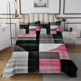 thumbnail image 1 of Erosebridal Modern Abstract Coverlet Set King, Geometric Stripe Bedding Set, Minimalst Decor 3pcs, 1 of 5