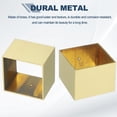 thumbnail image 3 of Uxcell 2 Pcs Cubierta de Pie de Muebles de Latón, 1.46 x 1.57 x 1.18 Pulgadas, Cubiertas de Patas de Muebles Cuadradas Doradas para Proteger el Suelo de Sillas, Mesas, Sofás, Camas, 3 of 6