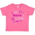 thumbnail image 3 of Inktastic Valentine's Day My Nana Loves Me Hearts and Lips Boys or Girls Baby T-Shirt, 3 of 5
