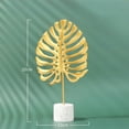 thumbnail image 2 of Adornos de hojas de oro de hierro, exquisita decoración de arte de escritorio con hojas de oro y hierro, decoración de escritorio con árbol de hierro, durabilidad probada en el tiempo, 2 of 2