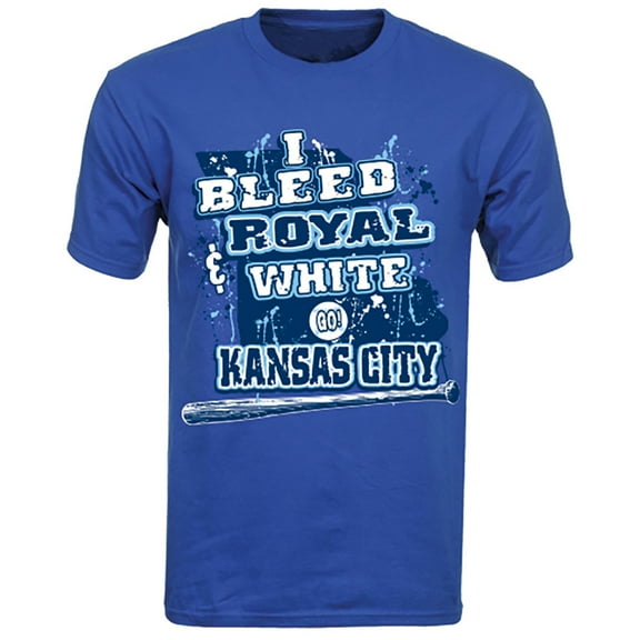 Kansas City Baseball "I Bleed Royal & White Go Kansas City!" T-shirt