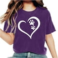 thumbnail image 2 of Kayannuo Valentine's Day Womens Graphic Tees Love Heart Printed Womens T Shirts Womens Work Tops Girls Short Sleeve Out Blouse Letter Print Gift Shirt T-Shirt Tops, 2 of 6