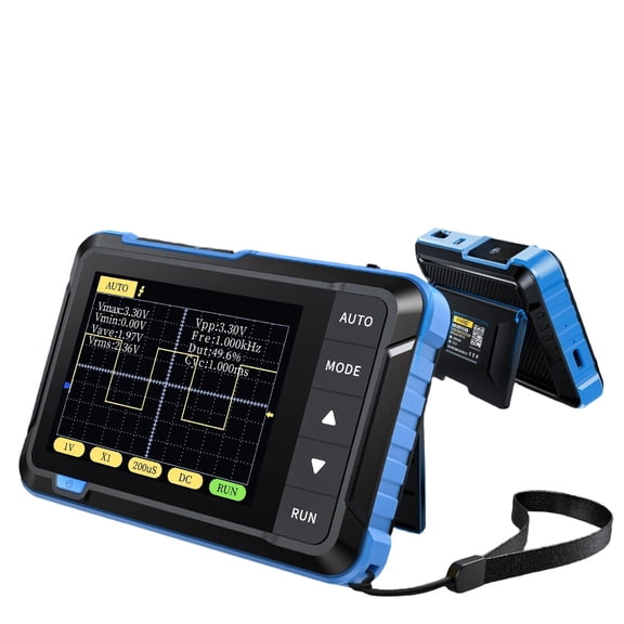 Handheld Digital Oscilloscope Professional Testing Tool Portable Mini Oscilloscope Blue for Circuit Debugging Repair and Engineering Study
