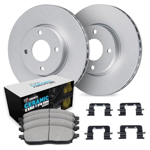 R1 Concepts Wdth1 31001 R1 Brake Rotors Carbon Coated W/ Euro Ceramic Pads & Fits select: 1984-1991 BMW 325