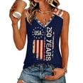 thumbnail image 2 of Iaqnaocc Usa Flag Womens Tank Tops Summer Patriotic Loose Fit Sleeveless V Neck 250th Anniversary Usa Shirt 4th Of July Shirts Women Independence Day July 4th Celebration T-Shirt Navy XL, 2 of 7