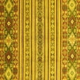 thumbnail image 1 of Ahgly Company Machine Washable Indoor Square Oriental Yellow Modern Area Rugs, 3' Square, 1 of 4