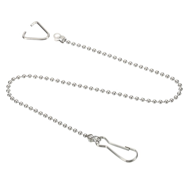 Unique Bargains 11.81' Toilet Handle Lever Flush Replacement Stainless Steel Ball Flappers Chain 6 Pack