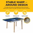 thumbnail image 4 of Blue Gnomes Christmas Table Cloths for 6 Foot Rectangle Tables, Xmas Tree Weeping Balls Snowflake Patio Waterproof Elastic Fitted Tablecloths, Washable Rectangular Table Cover for Camping, 4 of 8
