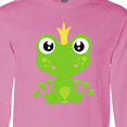 thumbnail image 4 of Inktastic Cute Frog, Green Frog, Frog Prince, Crown Long Sleeve T-Shirt, 4 of 5