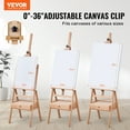 thumbnail image 2 of VEVOR Studio H-Frame Easel Holds Canvas Art up to 36" Beechwood Artists Easel, 2 of 9