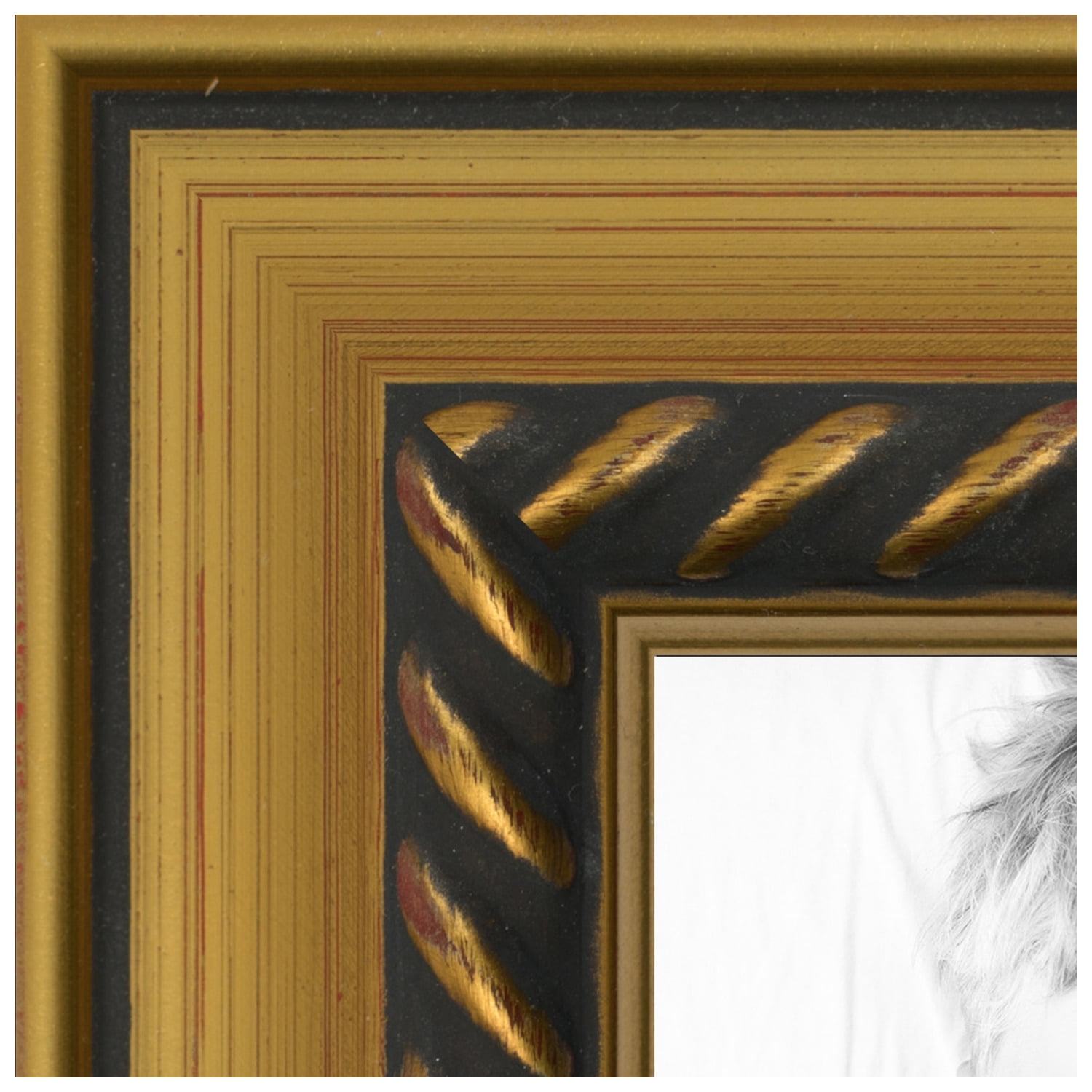 ArtToFrames 5x7 Inch Gold with Rope Picture Frame, This Gold Wood
