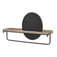 thumbnail image 5 of Linon Lila Center Mirror Wood and Metal Wall Shelf in Black, 5 of 17
