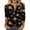 Gold, variant on Womens Christmas 3/4 Sleeve Tops with Buttons V Neck Graphic Tshirts Printed Holiday Outfits Cute Tee Shirts (XL, Black A)