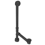 Westbrass D3241K-62 22-1/2" Brass Bathtub Assembly with Trip Lever and Strainer Drain,, All Exposed, Matte Black