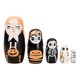 thumbnail image 2 of Muñeca de anidación rusa de niña de Halloween de 5 capas, regalo de Matrioska rusa pintada a mano Ndcxsfigh libre de BPA, 2 of 9