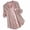 01-Light Orange, variant on Summer Women Shirt Women Plus Size Three Quarter Striped Print V-Neck Loose Fit Top T-Shirt Blouse