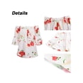 thumbnail image 5 of Gvmfive Women Off The Shoulder Tops Ruffle Half Bell Sleeve Floral Print Casual T-shirt, XL, 5 of 6