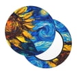 thumbnail image 2 of Balery Sunflower Starry Night Vibes Fundas de asiento para taburete de bar redondo de tela de terciopelo ajustables que protegen de arañazos y manchas para sillas de 14 a 17 pulgadas.-12 inch, 2 of 7
