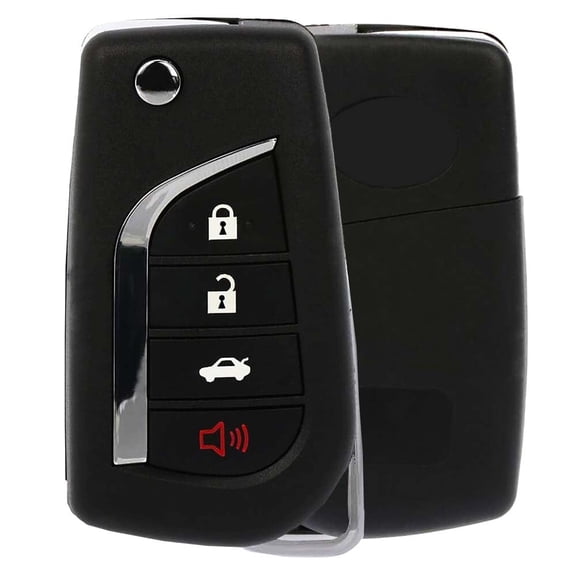 AKS KEYS Replacement for Toyota Flip Key 4 Buttons That Use FCC HYQ12BBY Chip ID 4D67 - 315 Mhz