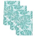 thumbnail image 2 of Turquoise Monstera Deliciosa Kitchen Towels Set of 3, Summer Botanical Tropical Absorbent Dish Towels for Kitchen, Microfiber Hand Towel, Quick Drying Tea Towel for Cleaning Decorative Dishcloths, 2 of 7