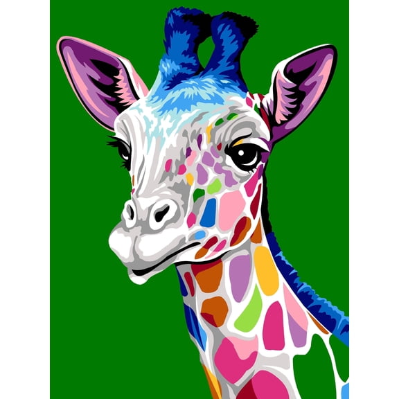 Needlepoint canvas for halfstitch without yarn The Spots of the Giraffe MRC1531438 Margot de Paris Printed Tapestry Canvas