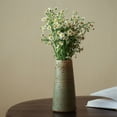 thumbnail image 3 of Jarrón pequeño de gres Retro, flores de cerámica medievales, hogar, sala de estar, adorno de arreglo floral verde, 3 of 5