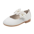 thumbnail image 2 of JTieacloth Toddler Girls Dress Shoes Flower Girl Flats Pearls Bow Mary Jane Wedding Party Flora School Shoes,Sizes 8.5 Little Kid, 2 of 6
