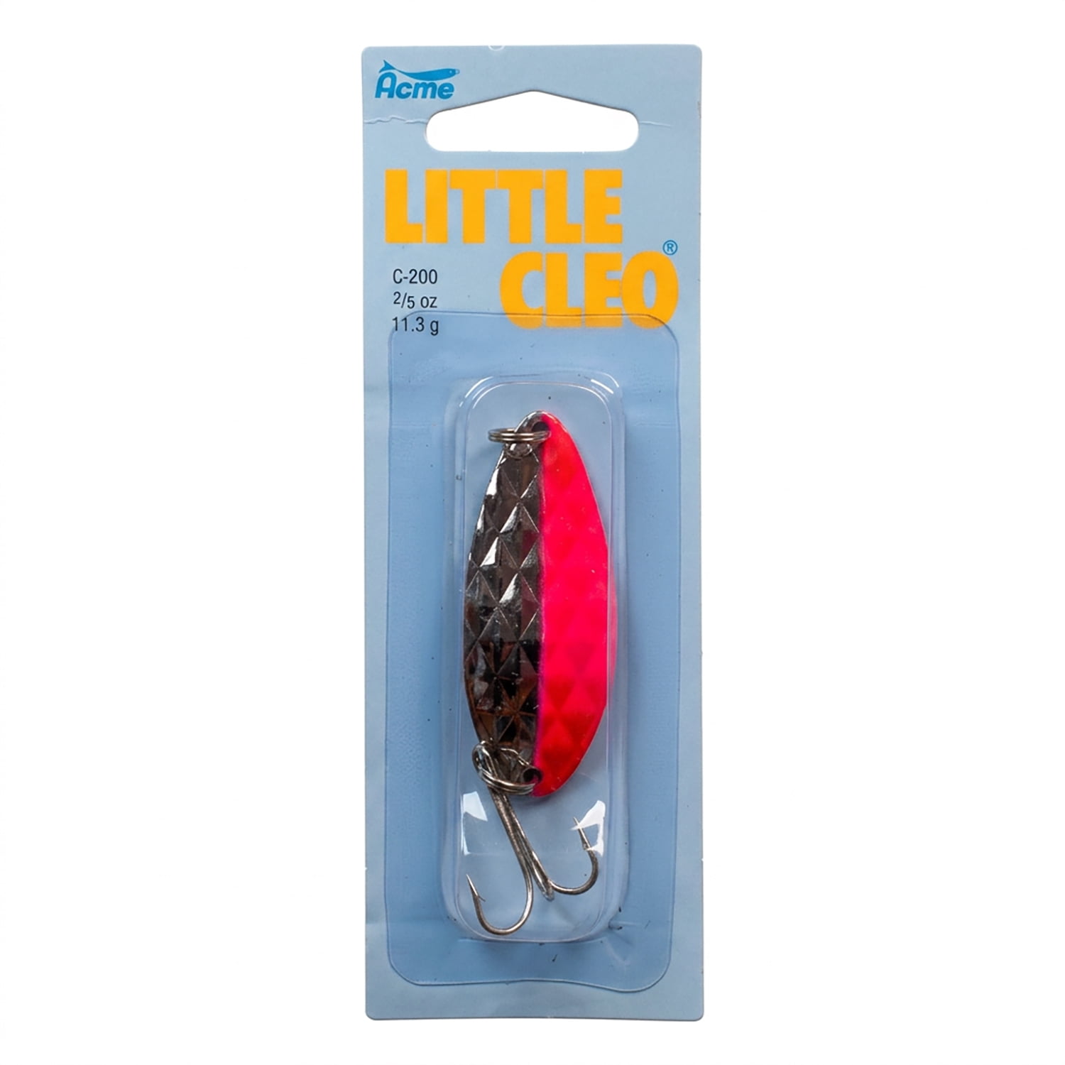 Acme Tackle Hammered Cleo Fishing Lure Spoon Neon Pink 2/5 oz.