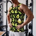 thumbnail image 5 of Daiia Avocado Toast Printed Men's Quick Dry Fit Muscle Tank Top Slim-Fit Tank Workout Tank Top Lightweight Sports Tank Top-Large, 5 of 7