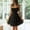 D-Black, variant on Kcodviy Womens Summer Casual Solid Petite Summer Dresses for Women Petite Length Halter Neck Button Chiffon Womens Dress Splice A Line Dress