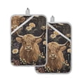 thumbnail image 7 of Yayeee Pot Holders Kitchen Heat Resistant with Pockets 7"x9.8" Cotton Oven Cooking Hot Pads, Cows and Flowers, 7 of 7